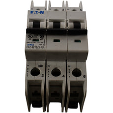 Eaton FAZ-D16/3-NA 16A 3P 480Y/277V D-Curve DIN Rail Circuit Breaker