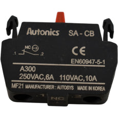 NEW Autonics SA-CB Contact Block 1NC 110VAC/10A 220VAC/5A Modular