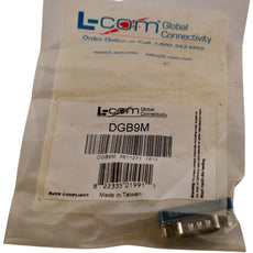 NEW L-Com DGB9M Slimline D-Sub Gender Changer DB9 Male/Male Shielded