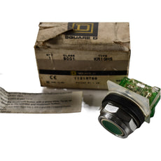 NEW Square D 9001KR1GH5 30mm Harmony 9001K Flush Green Push Button 1NO 600V 10A