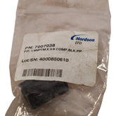 NEW Nordson 7007038 Fluid Inlet Fitting 1/8 NPT x 1/4 Comp Elbow Poly Black