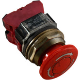 Idec AVD302NUR 30mm E-Stop Pushlock Turn Reset 40mm Mushroom 2NC