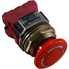 Idec AVD302NUR 30mm E-Stop Pushlock Turn Reset 40mm Mushroom 2NC