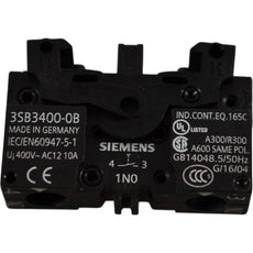 NEW Siemens 3SB3400-0B 22mm Contact Block 1NO Screw Terminal Front Mount