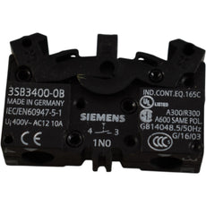NEW Siemens 3SB3400-0B 22mm Contact Block 1NO Screw Terminal Front Mount
