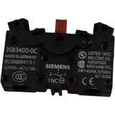 NEW Siemens 3SB3400-0C 22mm Contact Block 1NC Screw Terminal Front Mount