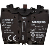 NEW Siemens 3SB3400-0A Contact Block 1NO 1NC 22mm Screw Terminal Front Mount