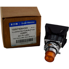NEW EATON 10250T828AD24 Illuminated Push Button 30.5mm 24VAC/DC 1NO 1NC AMBER