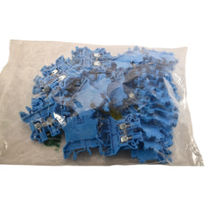 Lot of 35 Connectwell CTS2.5UN Blue Terminal Block 32A 800V 22-12 AWG DIN Rail