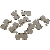 Lot of 9 Morsettitalia Euro Q2.5/35 Terminal Block 20A 600V DIN Rail Gray