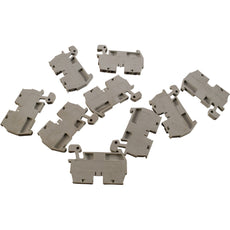 Lot of 9 Morsettitalia Euro Q2.5/35 Terminal Block 20A 600V DIN Rail Gray