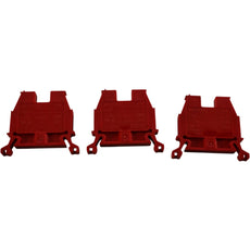 Lot of 3 NEW Woertz 3450 Red Terminal Block 750V 4mm� 18-12 AWG DIN Rail