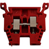 Lot of 3 NEW Woertz 3450 Red Terminal Block 750V 4mm� 18-12 AWG DIN Rail