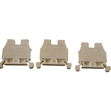 Lot of 3 NEW Woertz 3450 White Terminal Block 750V 4mm� 18-12 AWG DIN Rail