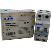 NEW Eaton WMZS2C07 Miniature Circuit Breaker 7A 2-Pole 10kA C-Curve 277/480VAC DIN Rail (