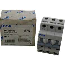 NEW Eaton WMZS3C20 Miniature Circuit Breaker 20A 3P C-Curve 10kA 277/480VAC DIN Rail