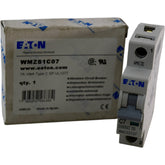 NEW Eaton WMZS1C07 Miniature Circuit Breaker 7A 1P C-Curve 10kA 277VAC DIN Rail