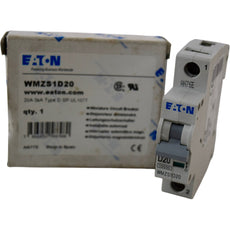 NEW Eaton WMZS1D20 Miniature Circuit Breaker 20A 1P D-Curve 10kA 277VAC DIN Rail