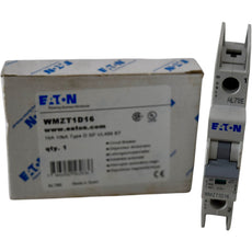 NEW Eaton WMZT1D16 Miniature Circuit Breaker 16A 1P Type D UL 489 10kA 480/277V