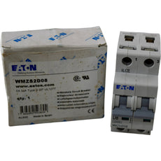 NEW Eaton WMZS2D08 Circuit Breaker 8A 2P Type D UL 1077 10kA 277/480V DIN