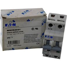NEW Eaton WMZS2C01 Miniature Circuit Breaker 1A 2P Type C UL 1077 10kA 277/480V