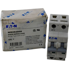 NEW Eaton WMZS2D08 Circuit Breaker 8A 2P Type D UL 1077 10kA 277/480V DIN