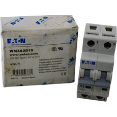 NEW Eaton WMZS2D10 Miniature Circuit Breaker 10A 2P Type D UL 1077 10kA 480V