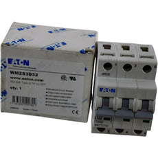 NEW Eaton WMZS3D32 Circuit Breaker 32A 3P Type D UL 1077 10kA 277/480V DIN