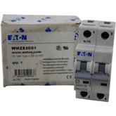 NEW Eaton WMZS2C01 Miniature Circuit Breaker 1A 2P 277/480V C-Curve 10kA