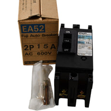 NEW FUJI EA52/15 Auto Circuit Breaker 2-Pole 15A 600VAC 240VAC 2.5kA