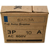NEW FUJI SA53A Auto Circuit Breaker 3-Pole 10A 600VAC 220VAC Panel Mount