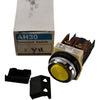 NEW FUJI AH30-FY11 Pushbutton Switch 30mm Yellow 1NO 1NC 10A 600VAC UL CSA