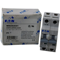 NEW Eaton WMZS2C01 1A 2P Type C Circuit Breaker UL 489 480/277V 10kA