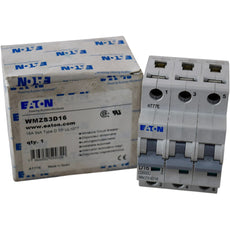 NEW Eaton WMZS3D16 16A 3P Type D Circuit Breaker UL 489 480/277V 10kA