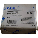 NEW Eaton WMZS3C25 25A 3P Type C Circuit Breaker UL 489 480/277V 10kA
