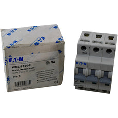 NEW Eaton WMZS3D02 2A 3P Type D Circuit Breaker UL 489 480/277V 10kA