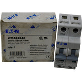 NEW Eaton WMZS2C40 40A 2P Type C Circuit Breaker UL 489 480/277V 10kA