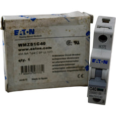 NEW Eaton WMZS1C40 40A 1P Type C Circuit Breaker UL 489 277V 10kA DIN