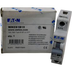 NEW Eaton WMZS1B15 15A 1P Type B Circuit Breaker UL 489 277V 10kA DIN