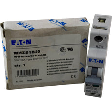 NEW Eaton WMZS1B20 20A 1P Type B Circuit Breaker UL 489 277V 10kA DIN