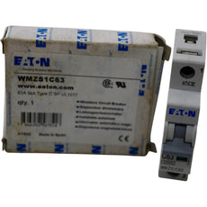NEW Eaton WMZS1C63 63A 1P Type C Circuit Breaker UL 489 277V 10kA DIN