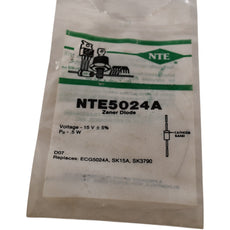 NEW NTE Electronics NTE5024A 15V 0.5W Zener Diode 5% Tolerance DO-35