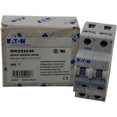 NEW EATON WMZS2C40 40A 2P Type C Circuit Breaker 277/480V 10kA UL1077