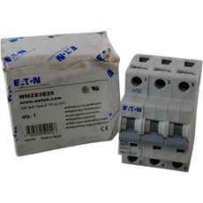 NEW EATON WMZS3D20 20A 3P Type D Circuit Breaker 277/480V 10kA UL1077