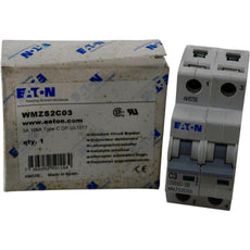 NEW EATON WMZS2C03 3A 2P Type C Circuit Breaker 277/480V 10kA UL1077