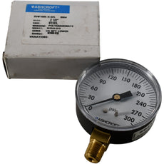 NEW Ashcroft 25W1005H02L 300# Commercial Pressure Gauge 0-300 PSI 2.5''