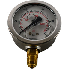 NEW Noshok 25-901-100 BAR PSI Gauge 0-100 BAR 0-1450 PSI 1/4'' Conn