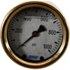 NEW Wika Liquid Filled Gauge 0-1000 PSI 1/2'' NPT Back Brass 2.5''