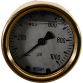 NEW Wika Liquid Filled Gauge 0-1000 PSI 1/2'' NPT Back Brass 2.5''