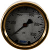 NEW Wika Liquid Filled Gauge 0-1000 PSI 1/2'' NPT Back Brass 2.5''